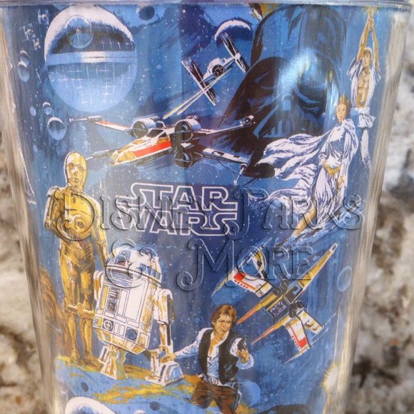 Disney Parks Star Wars Tumbler Mug A New Hope Straw Darth Vader Leia Skywalker - Picture 2 of 5